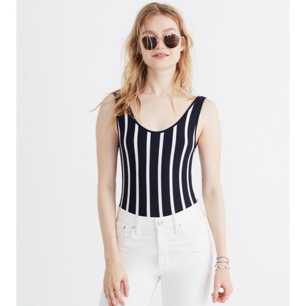 NWT Madewell stripe bodysuit top